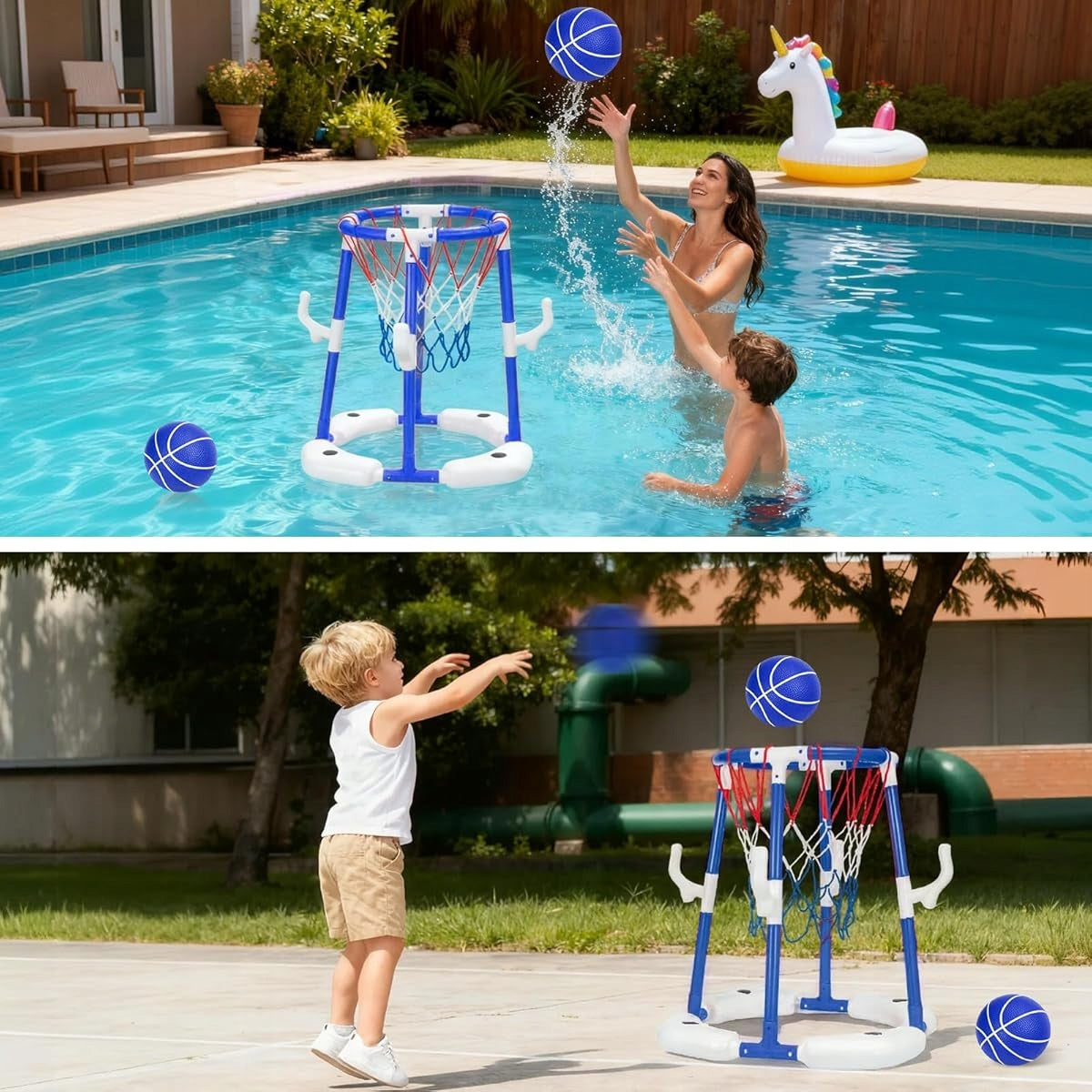 POOL BASKETBALL FLOATING BASKETBALL INFLATABLE FLOATING PERFECT GIFT Manufacturer code Obręcz do Koszykówki