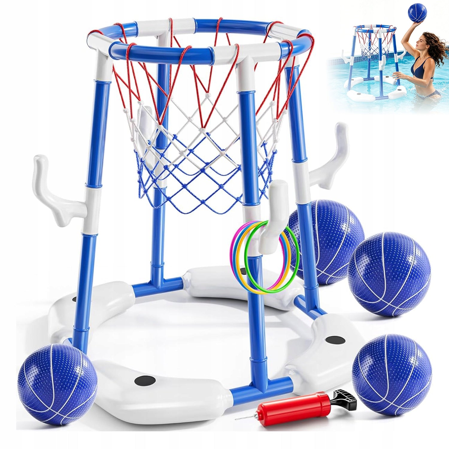 POOL BASKETBALL FLOATING BASKETBALL INFLATABLE FLOATING PERFECT GIFT