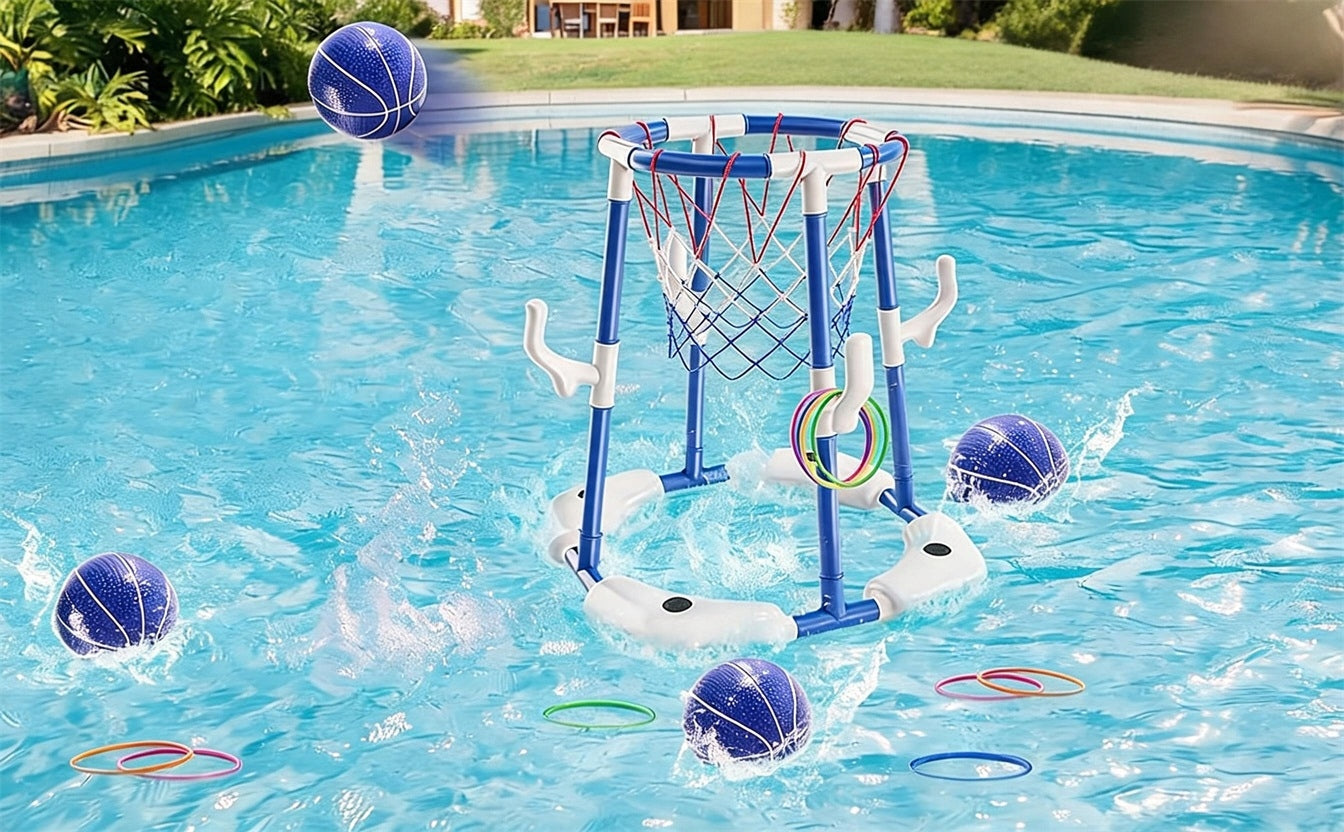 POOL BASKETBALL SET EASY INSTALLATION WITHOUT TOOLS STABLE STRUCTURE Manufacturer code ZESTAW KOSZYKÓWKA BASENOWA