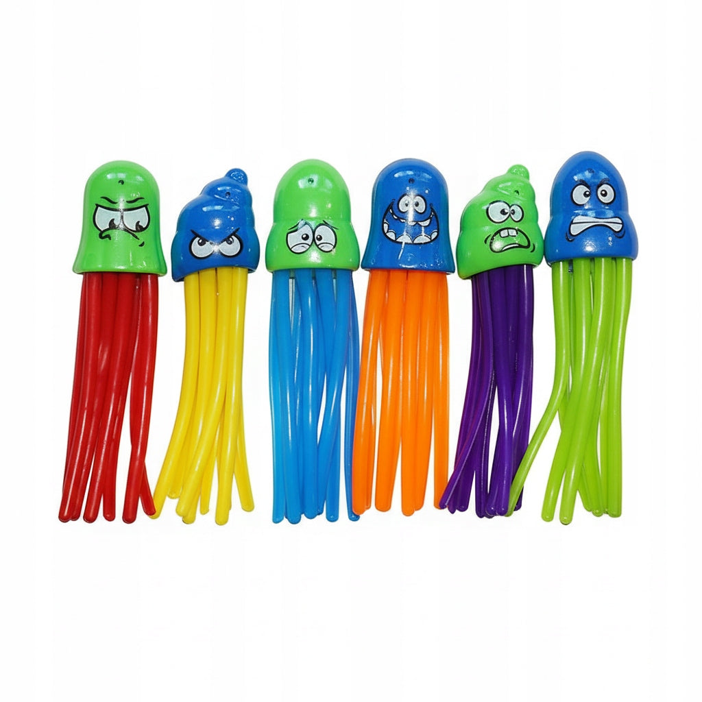 POOL BATH WATER DIVING TOYS OCTOPUS SET 6PCS COIL Manufacturer code C0795