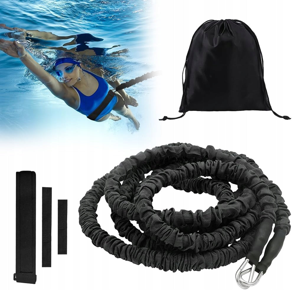 POOL SWIMMING BELT ADJUSTABLE TRAINING FOR ADULTS 2,5-7,5 M