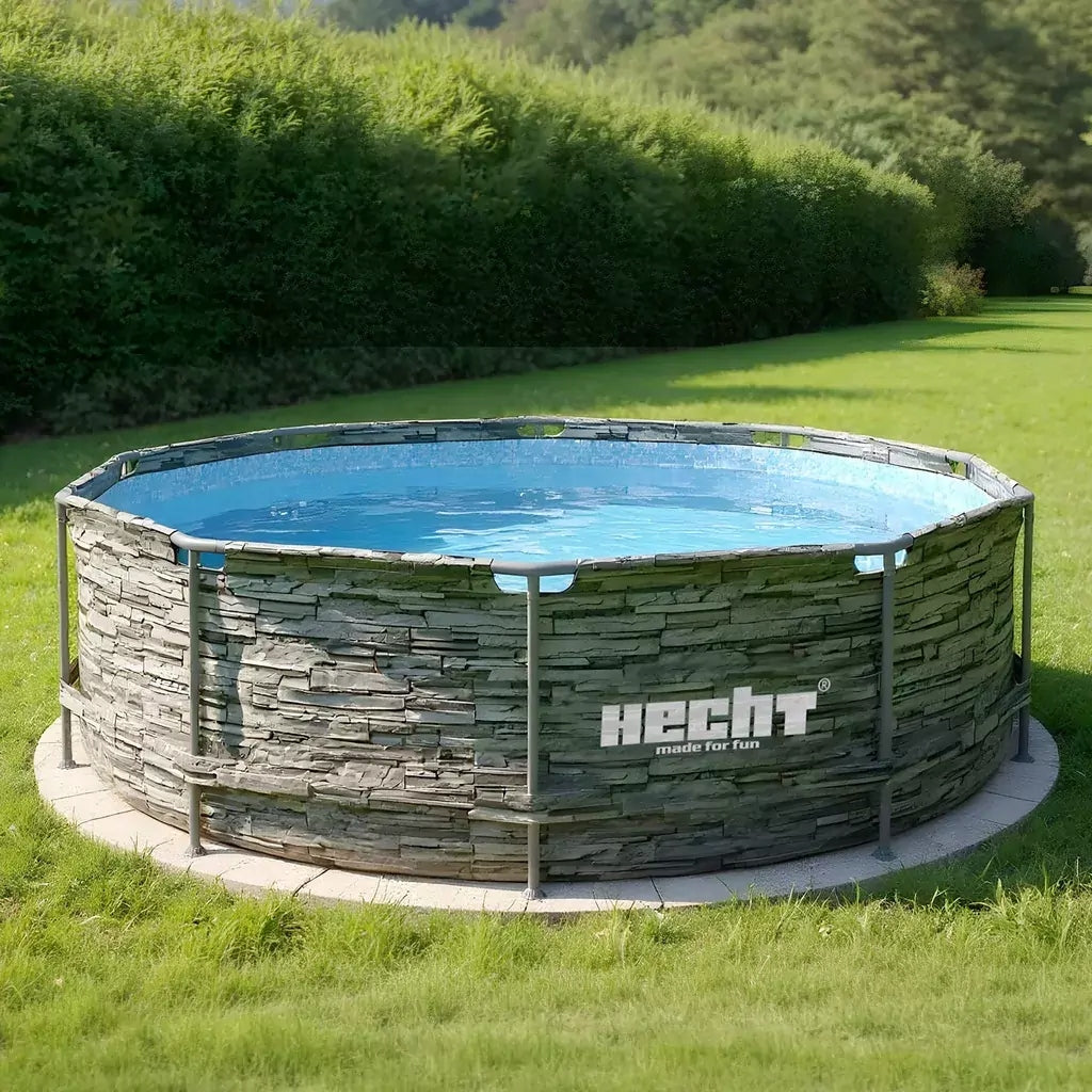 POOL WITH STEEL WITH DECOR HECHT 3710 Height 100 cm Diameter 366 cm Packaging status original