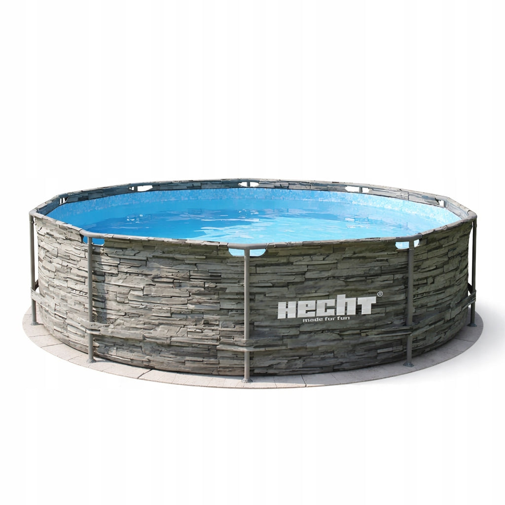 POOL WITH STEEL WITH DECOR HECHT 3710 Height 100 cm Diameter 366 cm