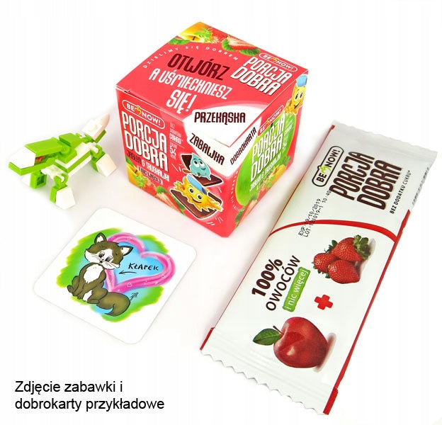 PORCJA DOBRA 3 X MIX OF FRUIT SNACKS CUBES FOR CHILDREN WITH A SURPRISE Manufacturer code ZDROWE SŁODYCZE DLA DZIECI bez cukru