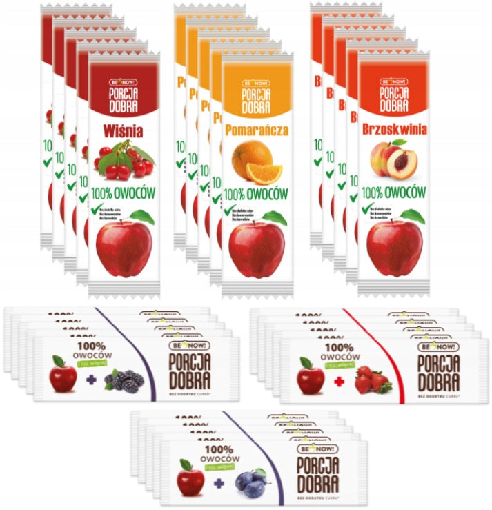 PORCJA DOBRA Fruit snacks leaves 16g 30pcs set healthy snack