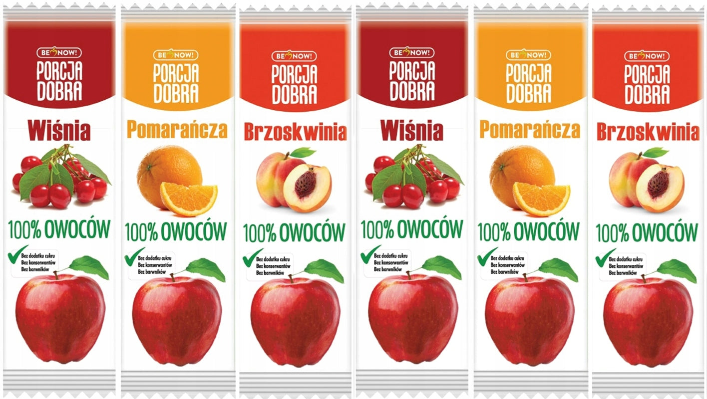 PORCJA DOBRA LEAF APPLE+ PEACH CHERRY ORANGE MIX FLAVORS SET