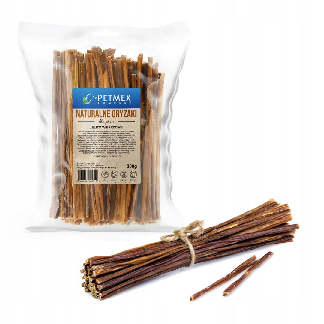 PORK INTESTINE Teether Natural Thin BARF for Dog PETMEX 200g