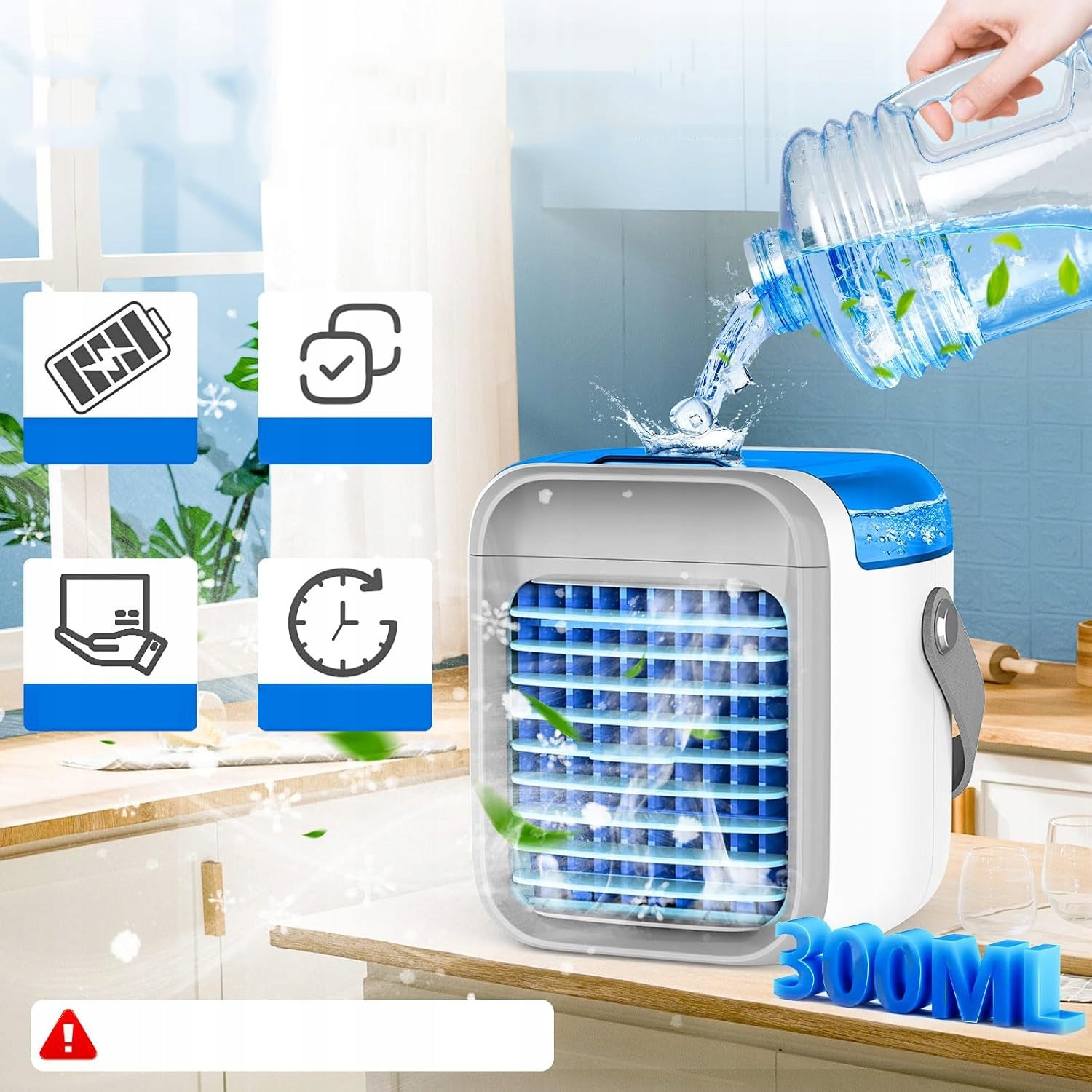 PORTABLE AIR CONDITIONER, 3-SPEED PERSONAL STEAM COOLER, FOR DESK Fan type mini