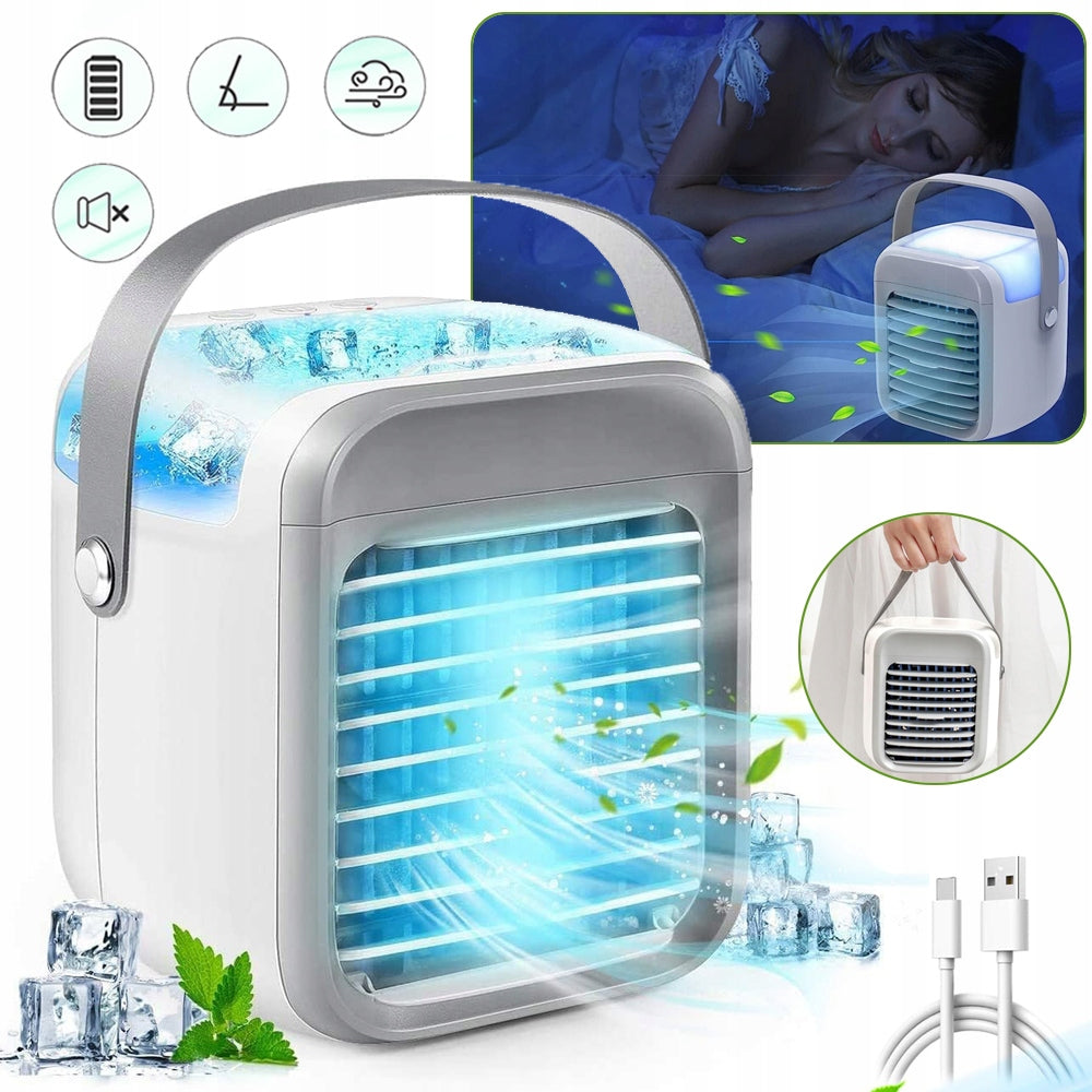 PORTABLE AIR CONDITIONER, 3-SPEED PERSONAL STEAM COOLER, FOR DESK
