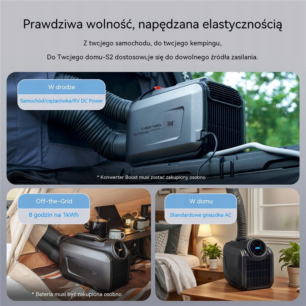 PORTABLE AIR CONDITIONER 5100BTU LED REMOTE CONTROL TIMER FOR MOTORHOME CAMPING Model do kampera