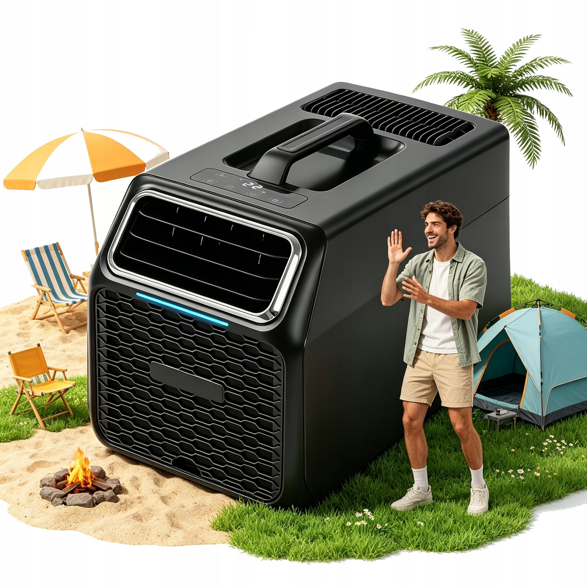 PORTABLE AIR CONDITIONER 5200 BTU 4IN1 2 SPEED FAST COOLING FOR CAMP