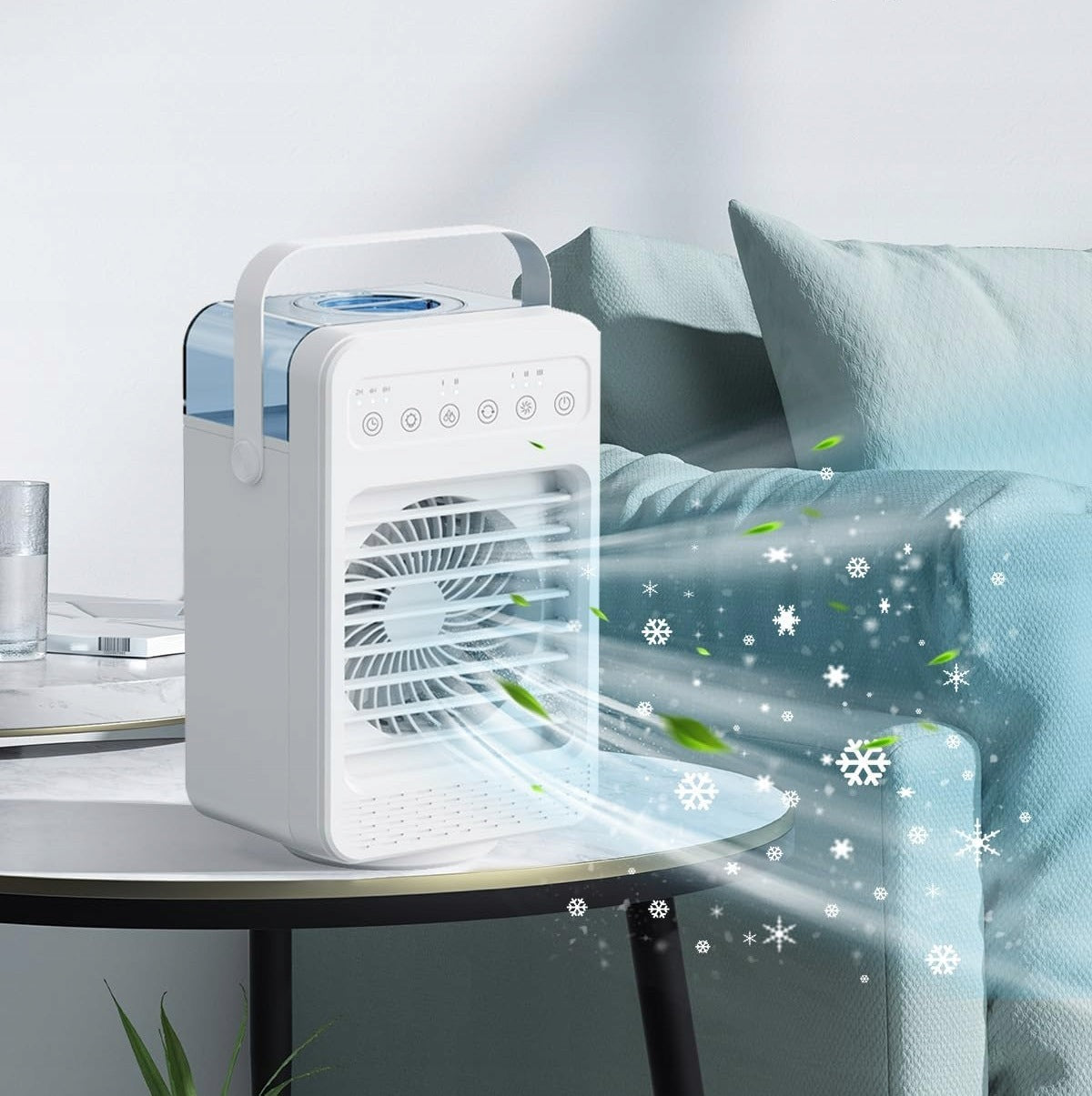 PORTABLE AIR CONDITIONER FAN 4in1 4 SPEED MIST OSCILLATION LED Manufacturer code B0GBXNWCNQ
