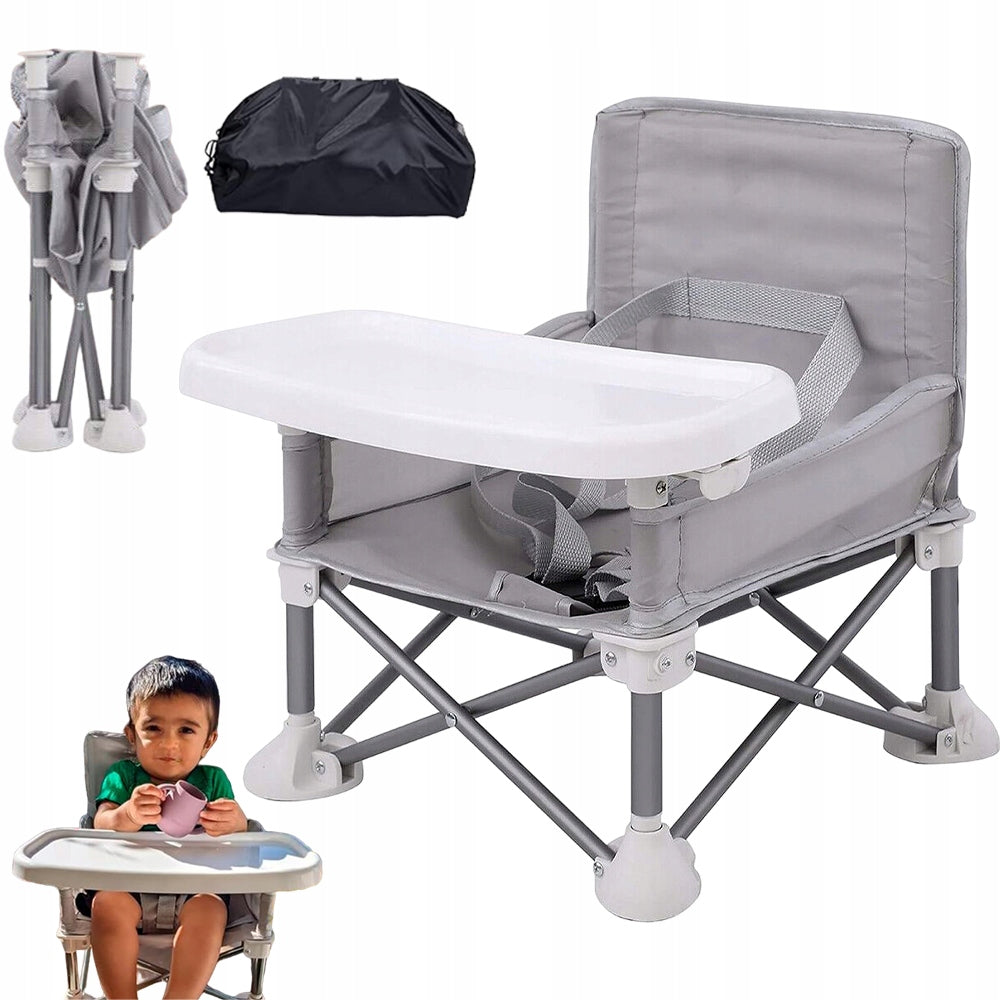 PORTABLE BABY HIGHCHAIR FOLDING + DETACHABLE TRAY