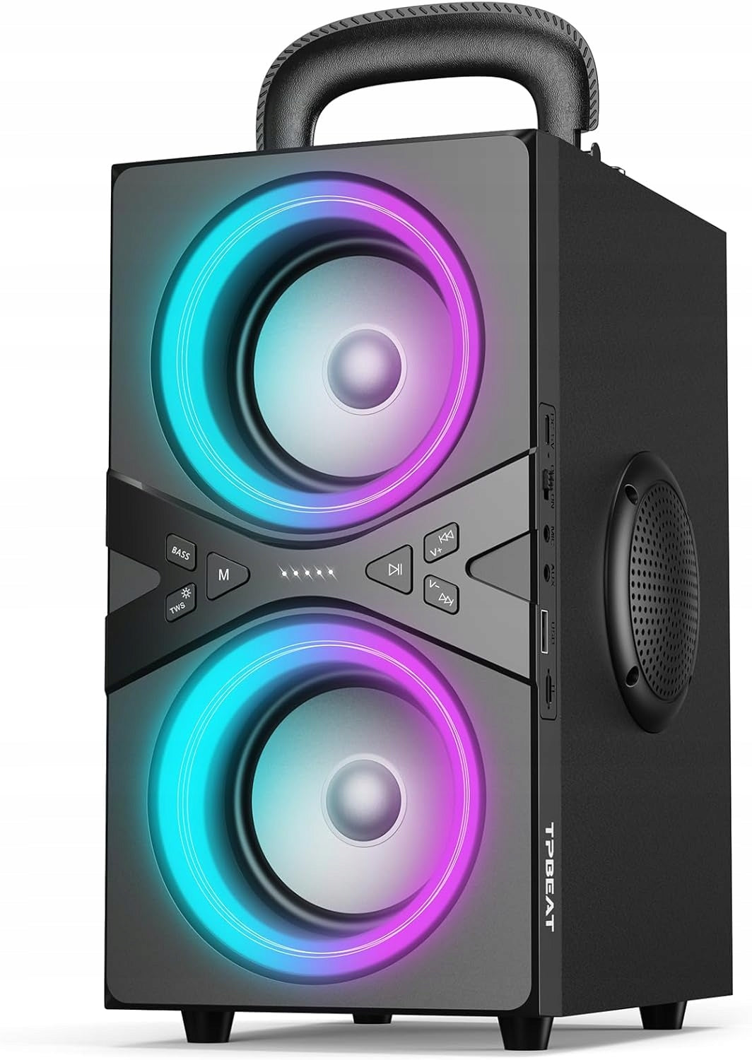 PORTABLE BLUETOOTH SPEAKER 80W LED BASS PORTABLE GIFT 100 dB PARTY Packaging status original