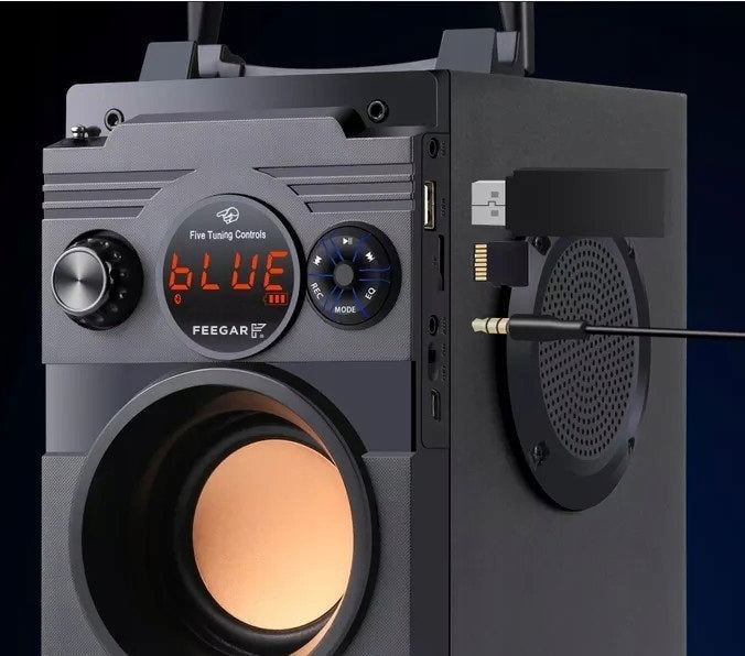 PORTABLE BLUETOOTH SPEAKER Feegar Showjet 4000mah AUX RADIO USB + MICROPHONE Packaging status original