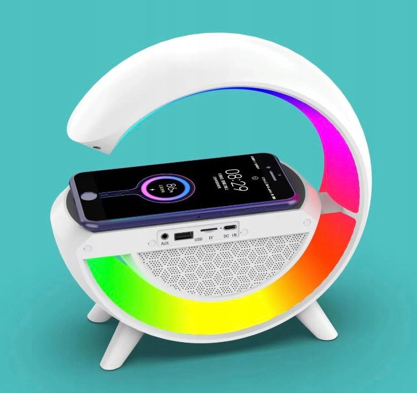 PORTABLE BLUETOOTH SPEAKER MOBILE WHITE LED LIGHT INDUCTION CHARGER Manufacturer code BT2301
