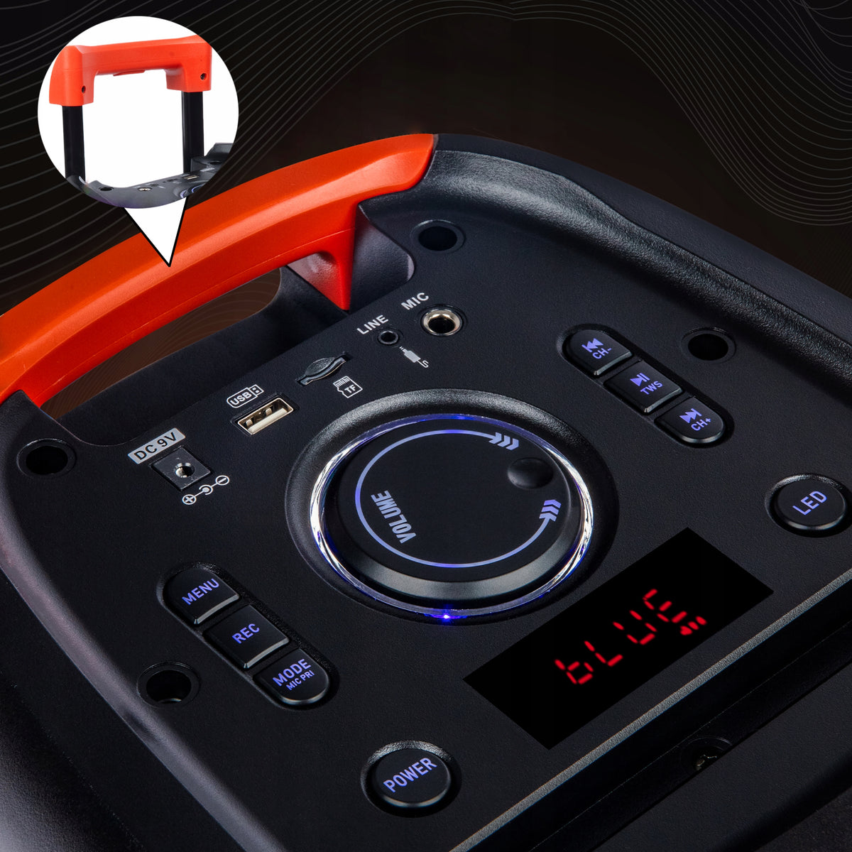PORTABLE BLUETOOTH SPEAKER WITH LED REMOTE CONTROL Brand Pyle