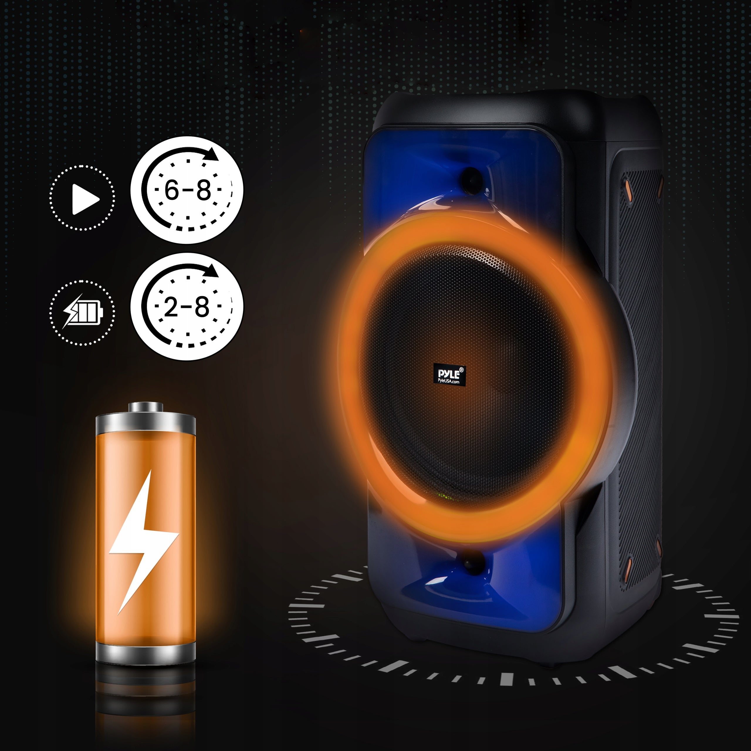 PORTABLE BLUETOOTH SPEAKER WITH LED REMOTE CONTROL Manufacturer code PPHP1979
