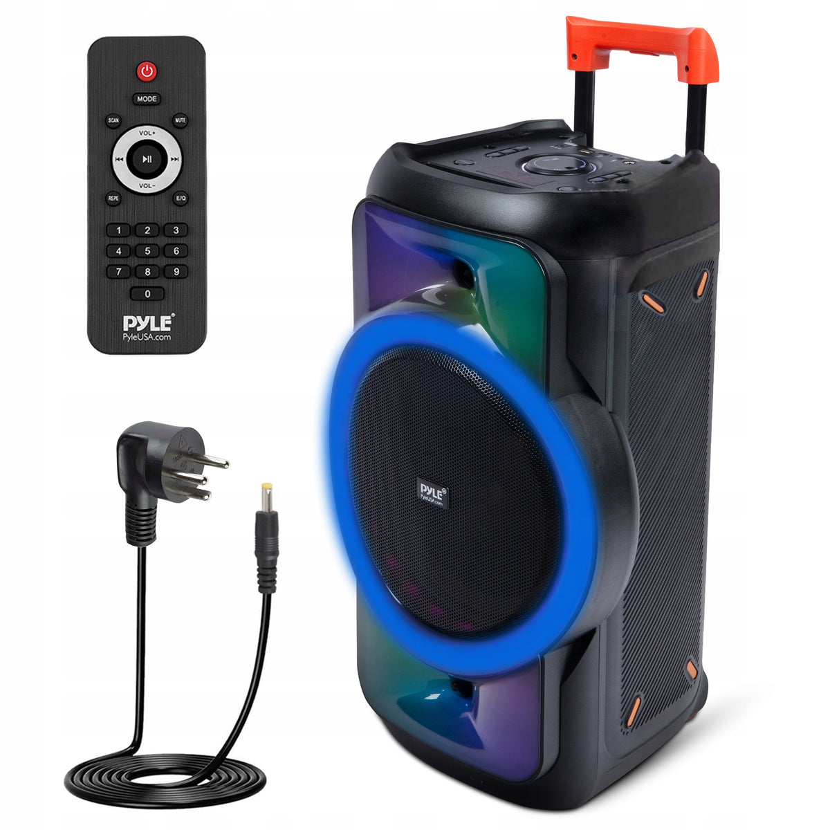 PORTABLE BLUETOOTH SPEAKER WITH LED REMOTE CONTROL