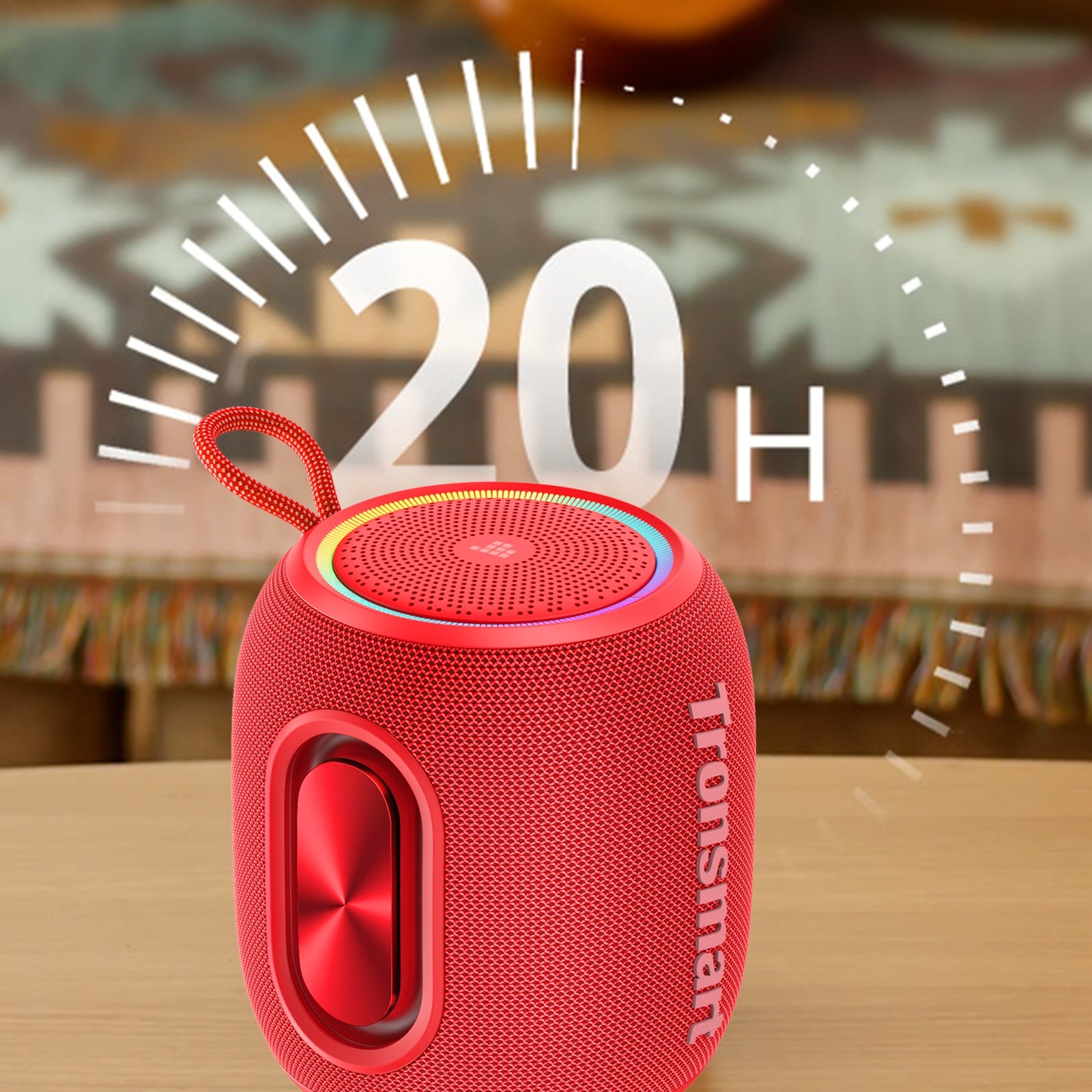 PORTABLE BLUETOOTH5.3 WIRELESS SPEAKER 16W TRONSMART T8 Mini red Packaging status original