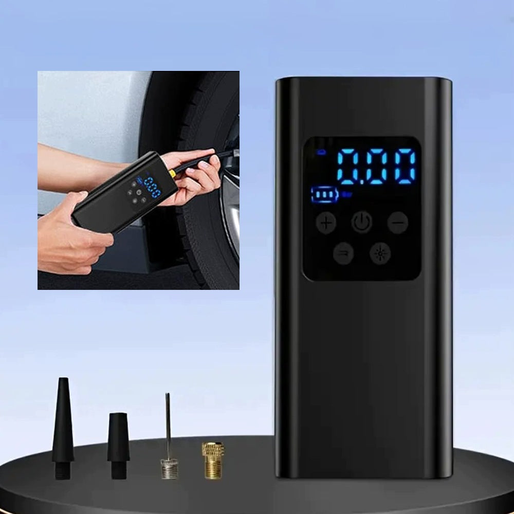 PORTABLE CAR COMPRESSOR BATTERY ELECTRIC BICYCLE WHEEL PUMP Dominant material synthetic material