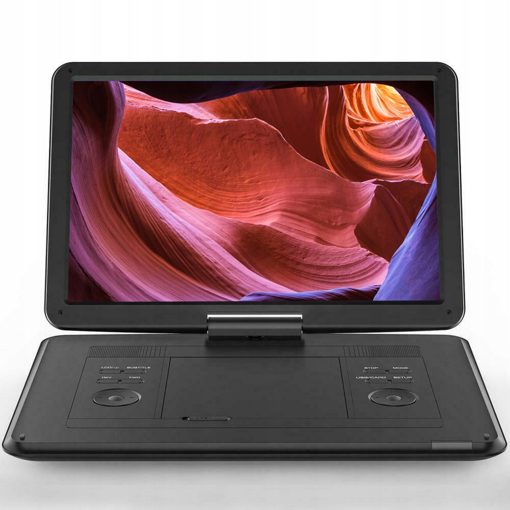 PORTABLE CAR DVD PLAYER PURPLE 17.5'' LCD 5000mAh AKU