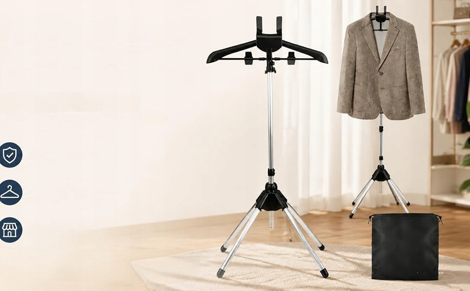 PORTABLE CLOTHES STEAMER RACK ADJUSTABLE HEIGHT MULTIFUNCTIONAL Power cable length 0 m
