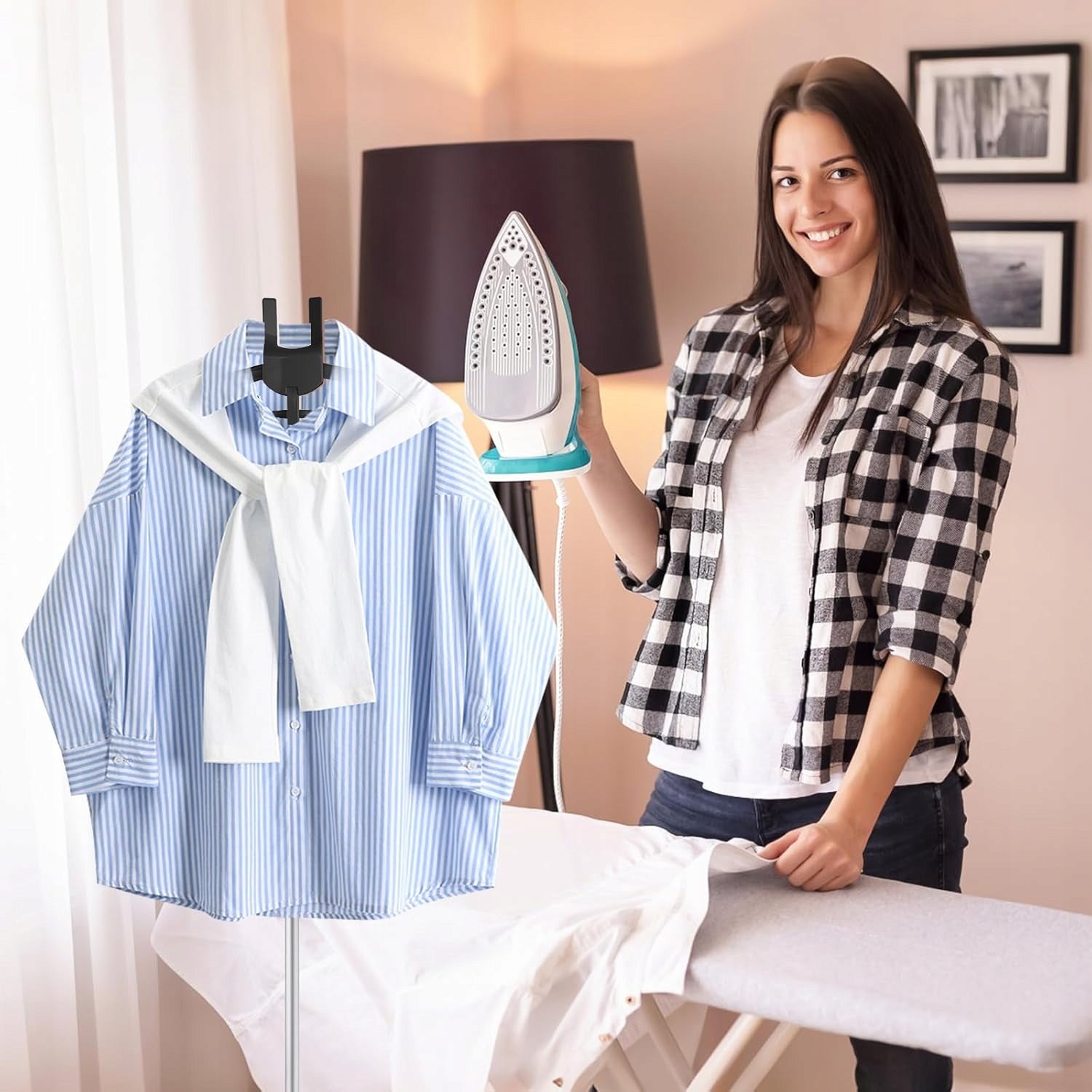 PORTABLE CLOTHES STEAMER RACK ADJUSTABLE HEIGHT MULTIFUNCTIONAL Water tank capacity 0 ml
