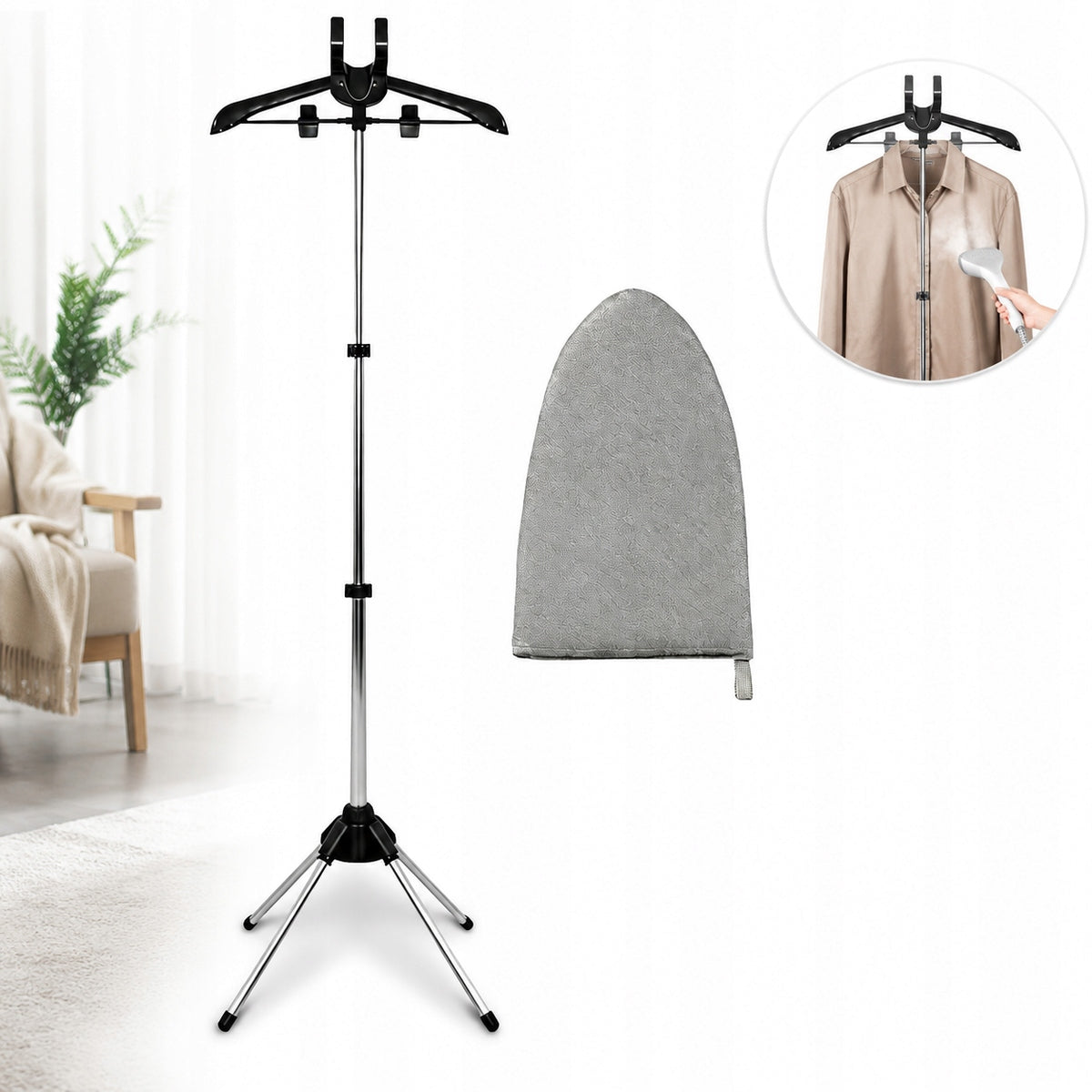 PORTABLE CLOTHES STEAMER RACK CLOTH RACK,FOLDABLE 160 CM
