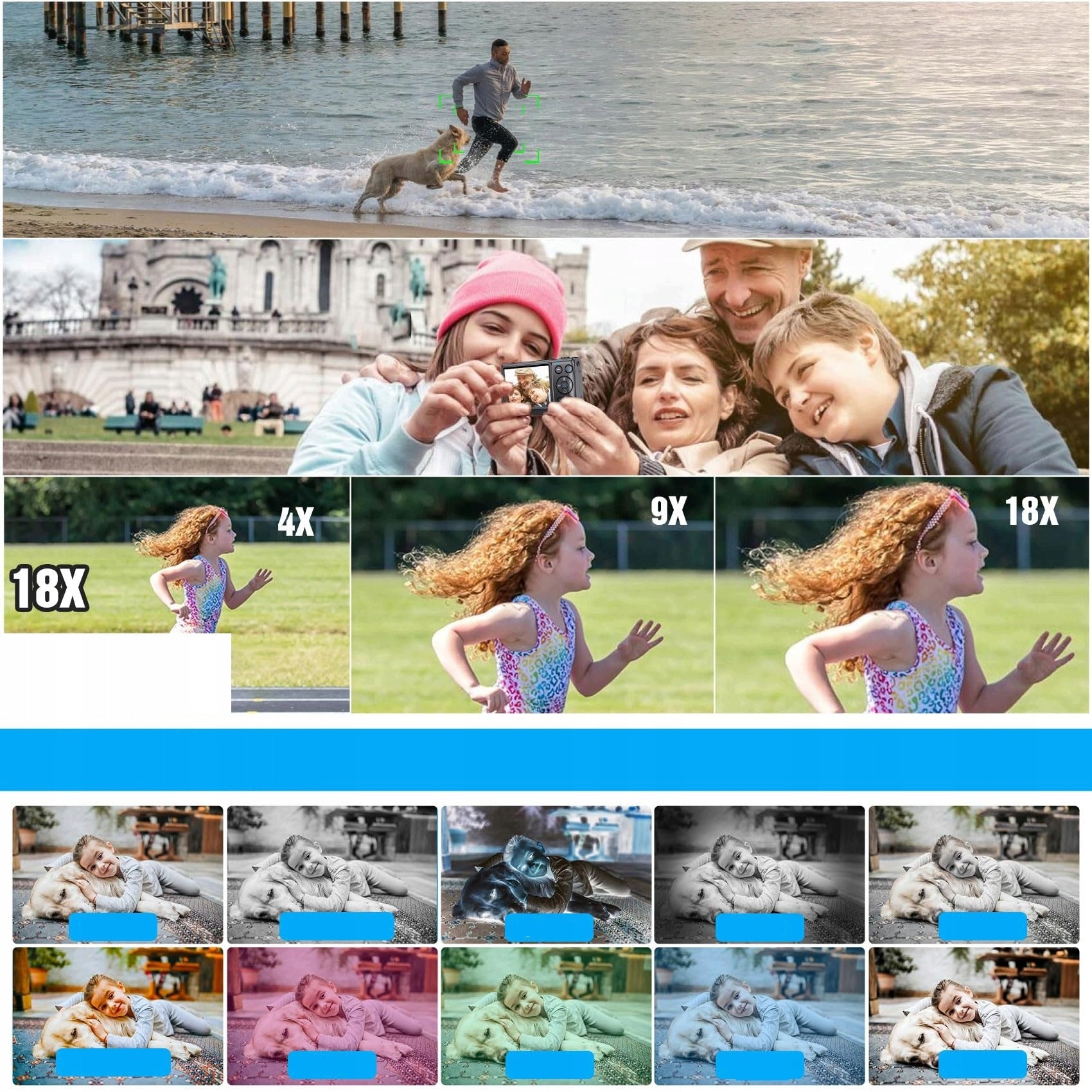 PORTABLE DIGITAL CAMERA 2.8'' AUTO FOCUS 4K 64MP 18X DIGITAL ZOOM 32G Packaging status original