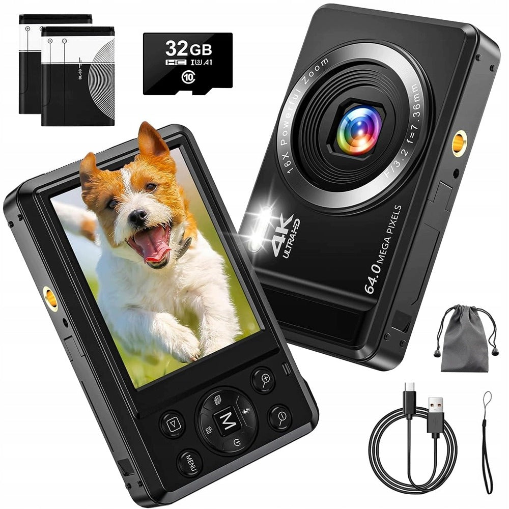 PORTABLE DIGITAL CAMERA 4K 64MP 16X ZOOM AUTO FOCUS
