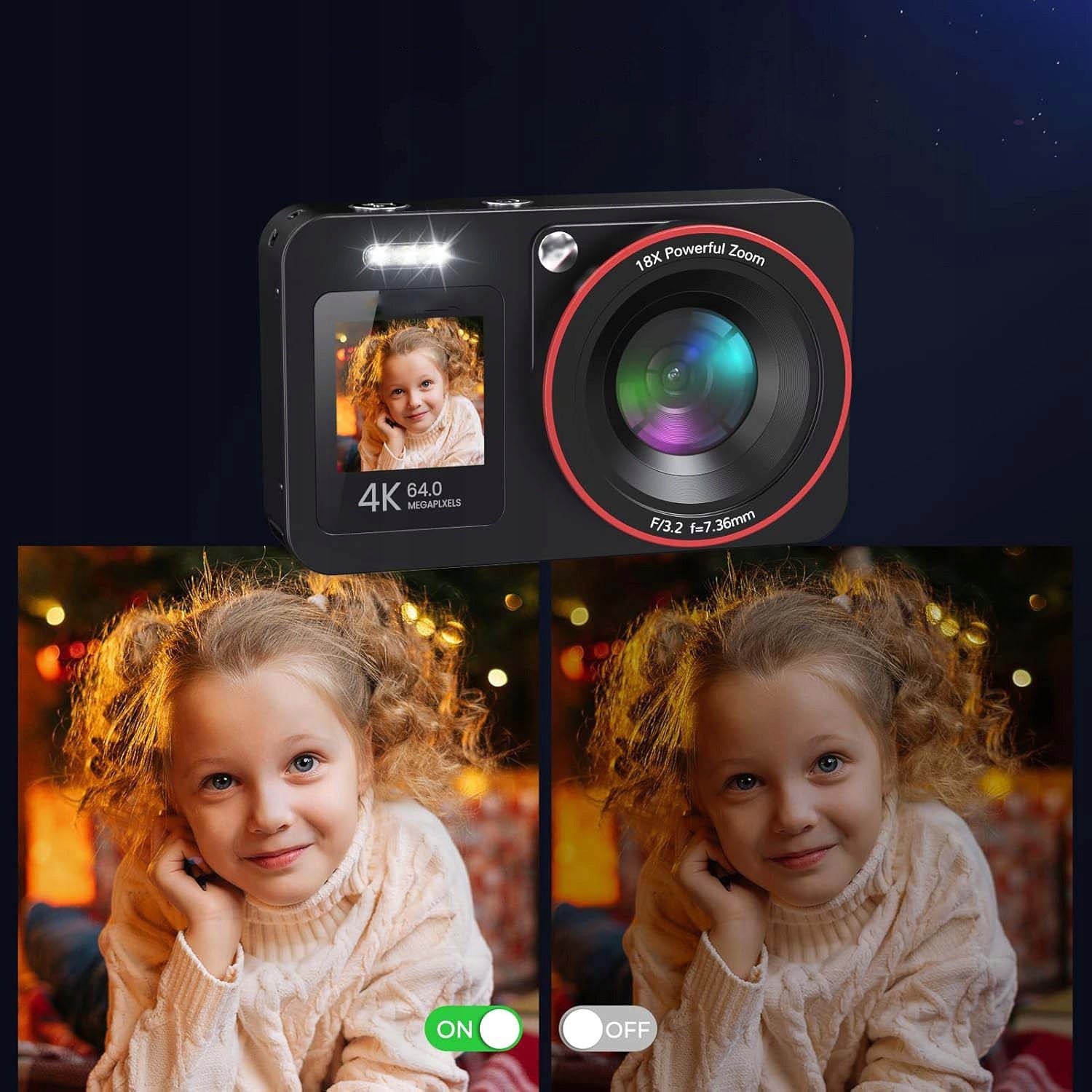 PORTABLE DIGITAL CAMERA COMPACT CAMERA CCD 64MP LCD ANTISHAKE WITH 64GB Brand no brand