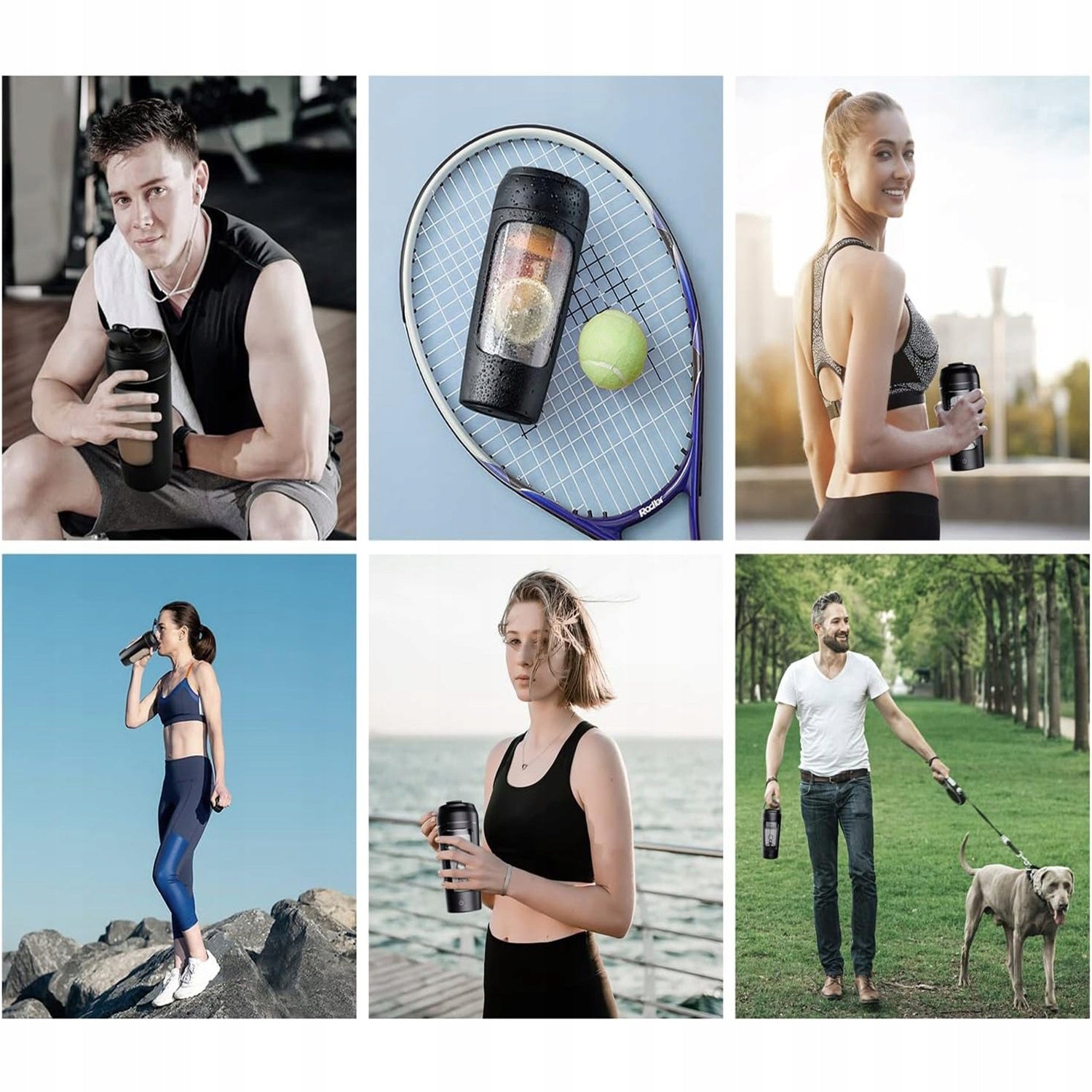 PORTABLE ELECTRIC USB SHAKER FOR PROTEIN/COFFEE/MILK POWDER 650ML BLACK Product weight with unit packaging 0.5 kg
