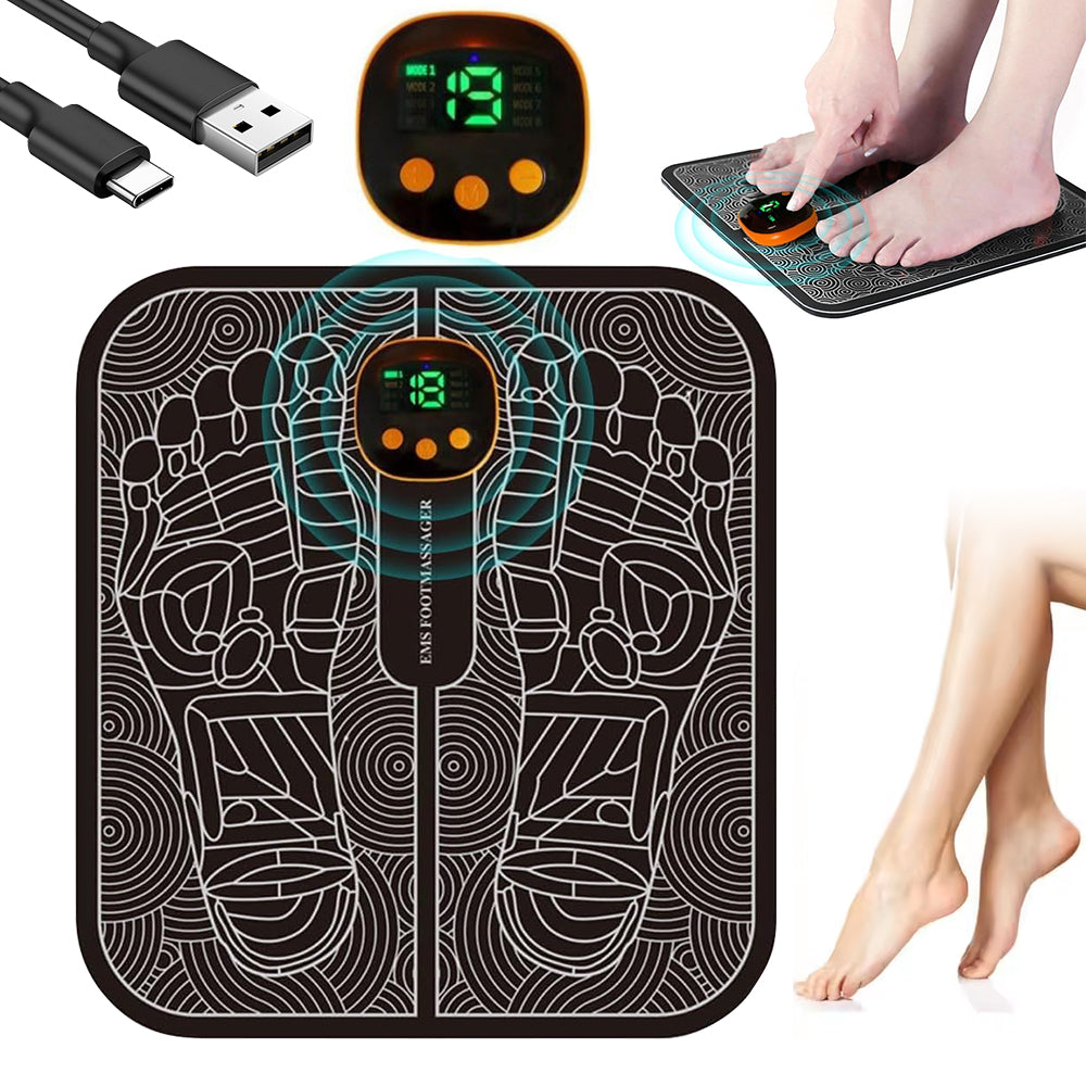 PORTABLE EMS FOOT MASSAGER WITH 19 INTENSITY LEVELS