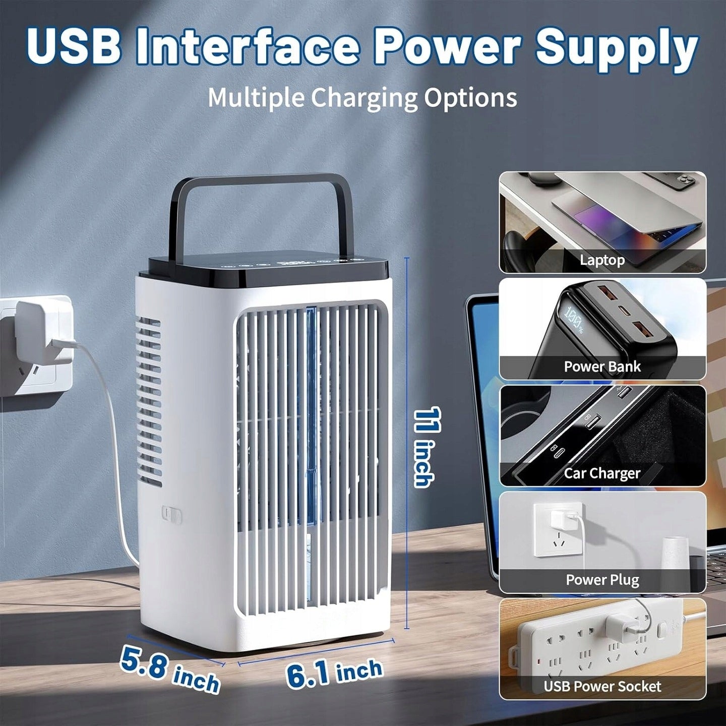 PORTABLE FAN AIR CONDITIONER K70 AIR COOLER with TIMER Packaging status original
