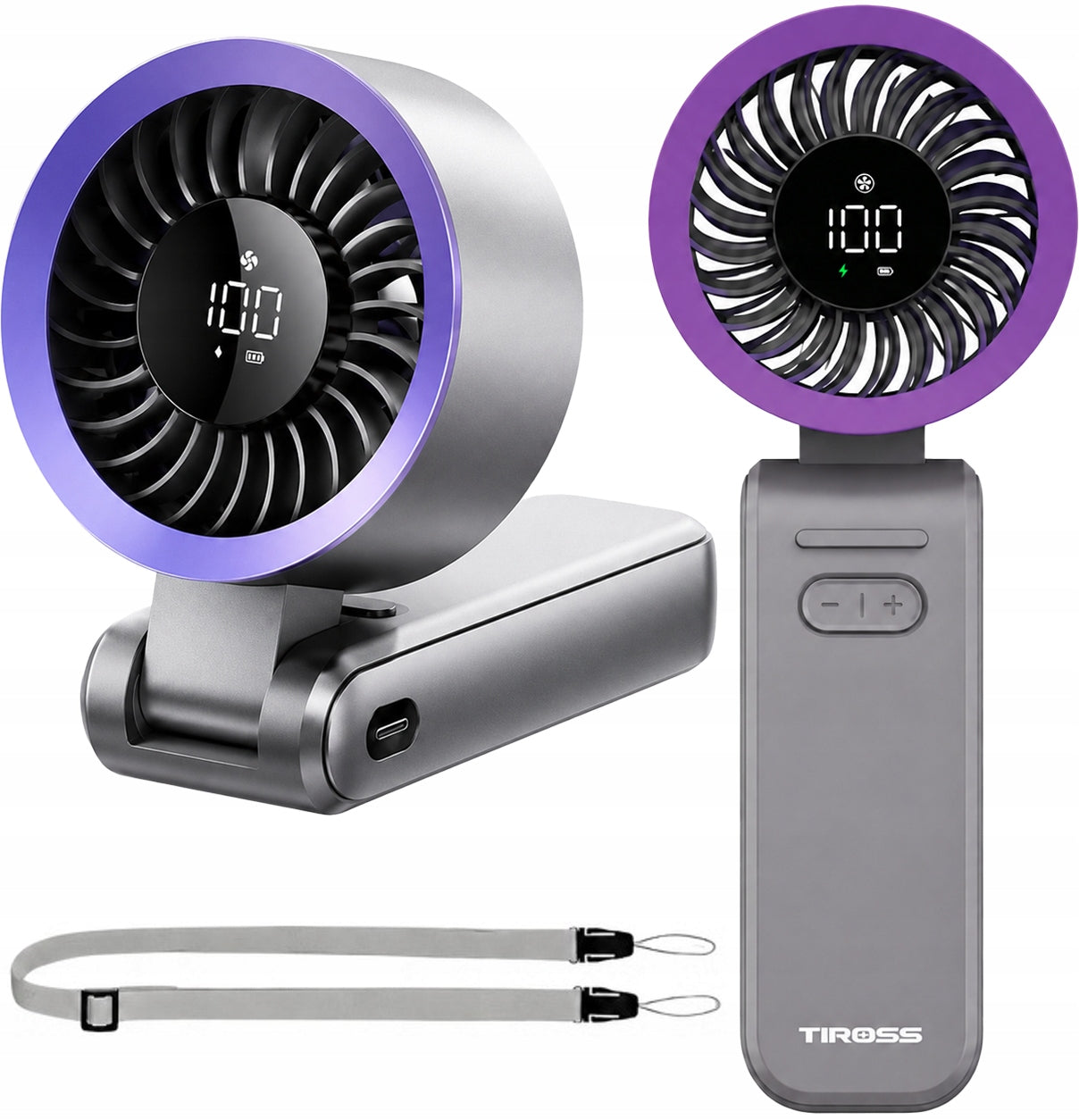 PORTABLE FAN MINI DESK FAN QUIET HANDHELD 3600mAh 100 mode
