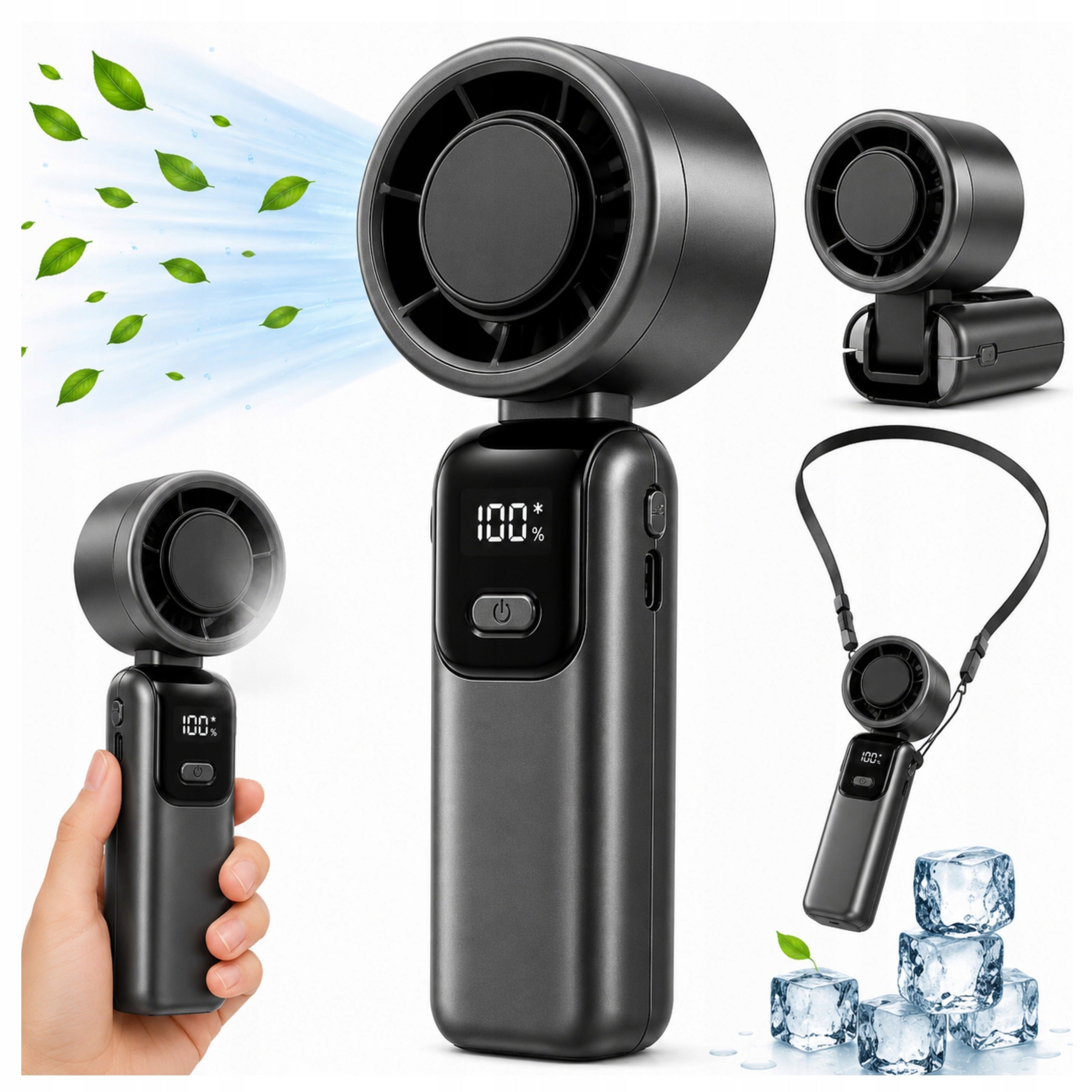 PORTABLE FAN MINI DESK FAN QUIET HANDHELD 4000mAh