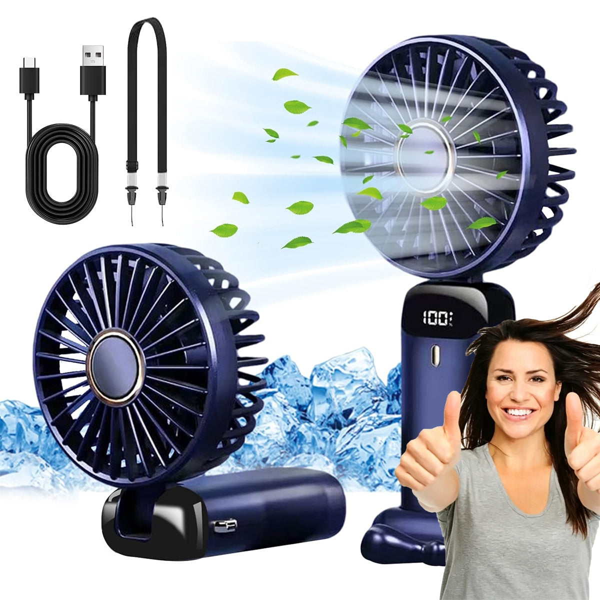 PORTABLE FAN MINI Handheld Fan for USB Adjustable Small