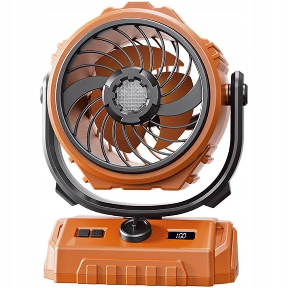 PORTABLE FAN WITH 300° HOOK AND LED FOR CAMPING AND TOURISM Brand no brand