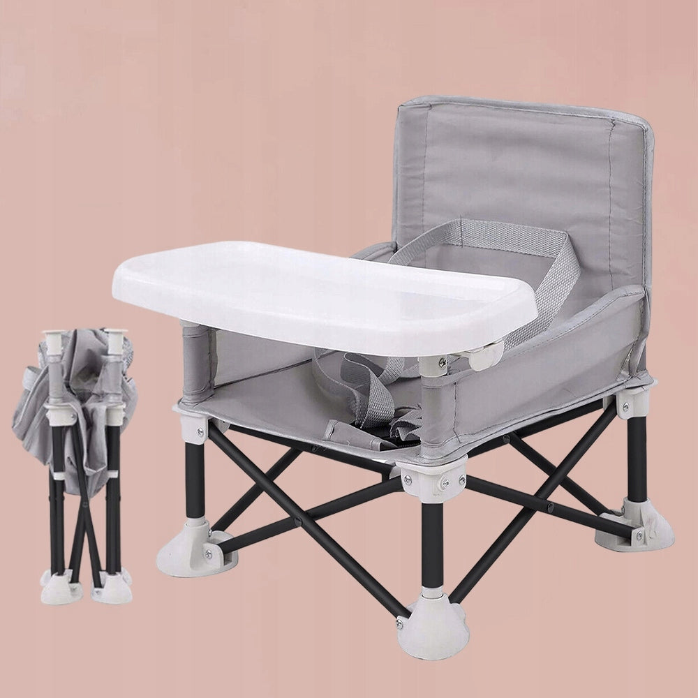 PORTABLE FOLDING DINING CHAIR FOR KIDS MULTIFUNCTIONAL GRAY DURABLE Packaging status original