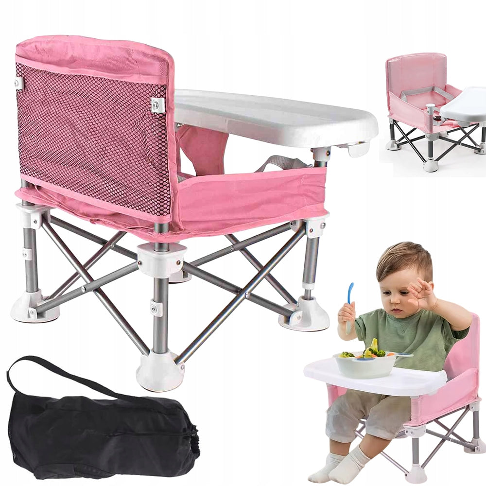 PORTABLE FOLDING HIGH CHAIR FOR BABY TO WEAR SEAT BELT