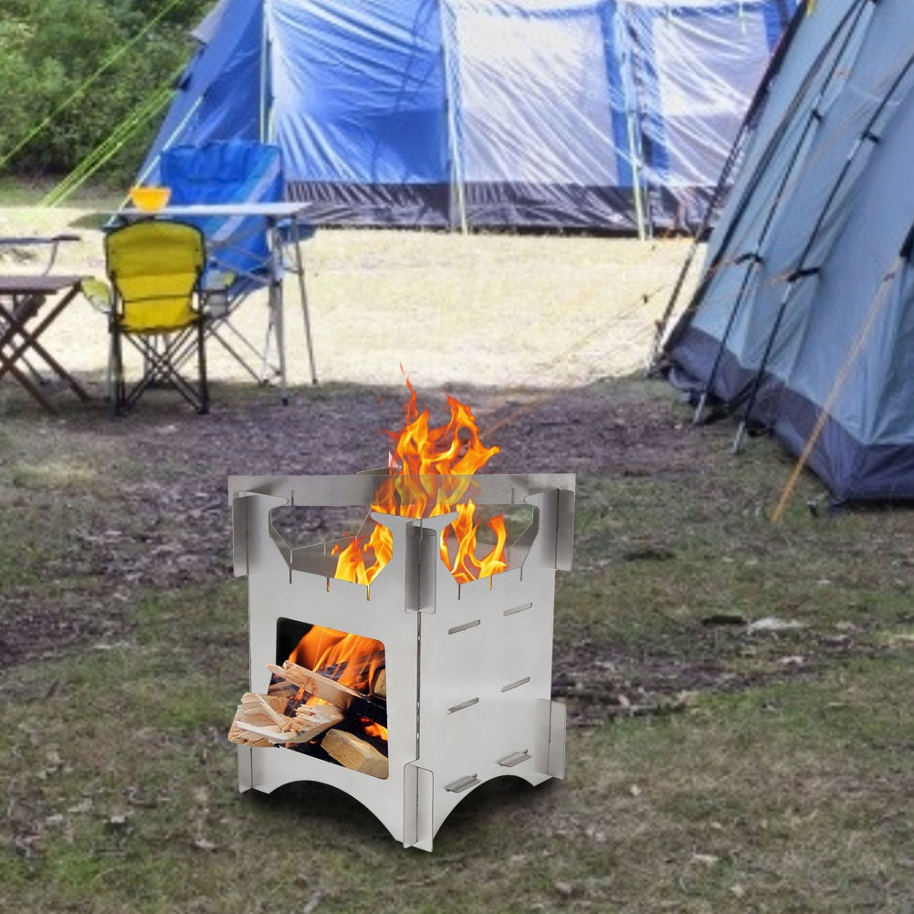 PORTABLE FOLDING TITANIUM WOOD BURNING OVEN Manufacturer code 258173