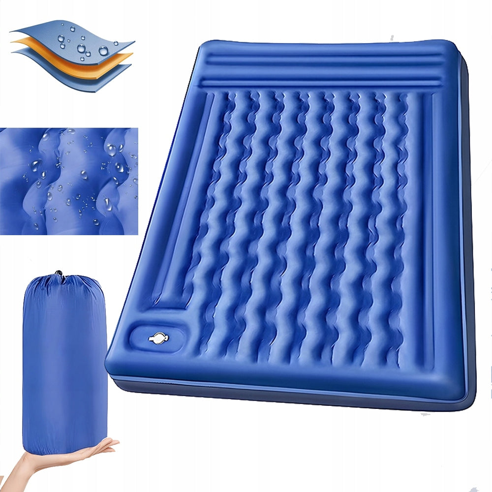 PORTABLE FOOT PUMP MATTRESS FOR 2 PEOPLE FOR OUTDOOR ACTIVITIES