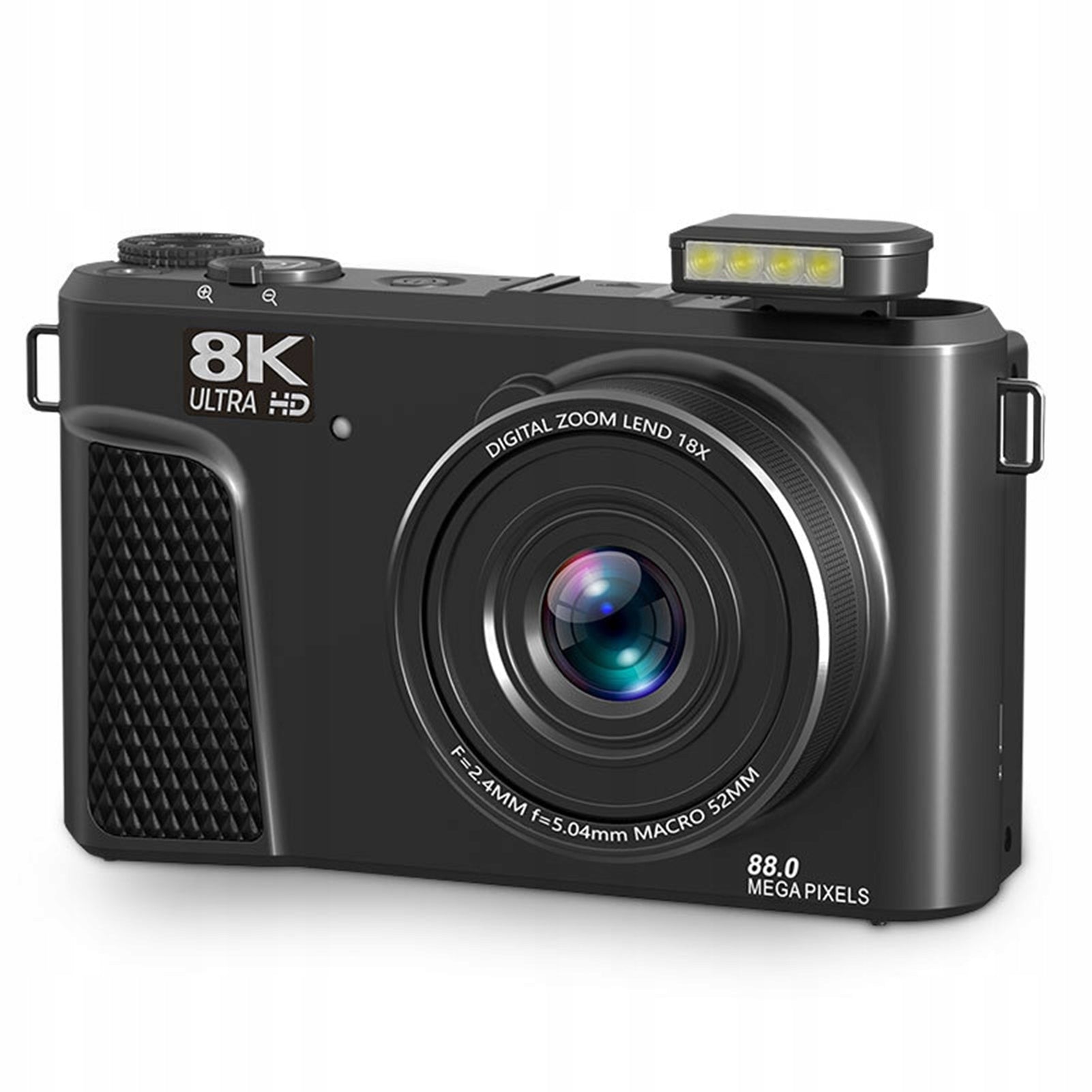 PORTABLE HANDHELD DIGITAL CAMERA 8K 88MP 18X ZOOM AKU 1500MAH Resolution 88 Mpx