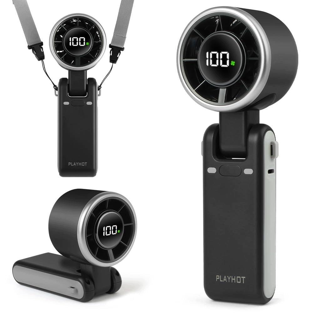 PORTABLE HANDHELD TURBO FAN 5 SPEEDS FOLDABLE UP TO 180