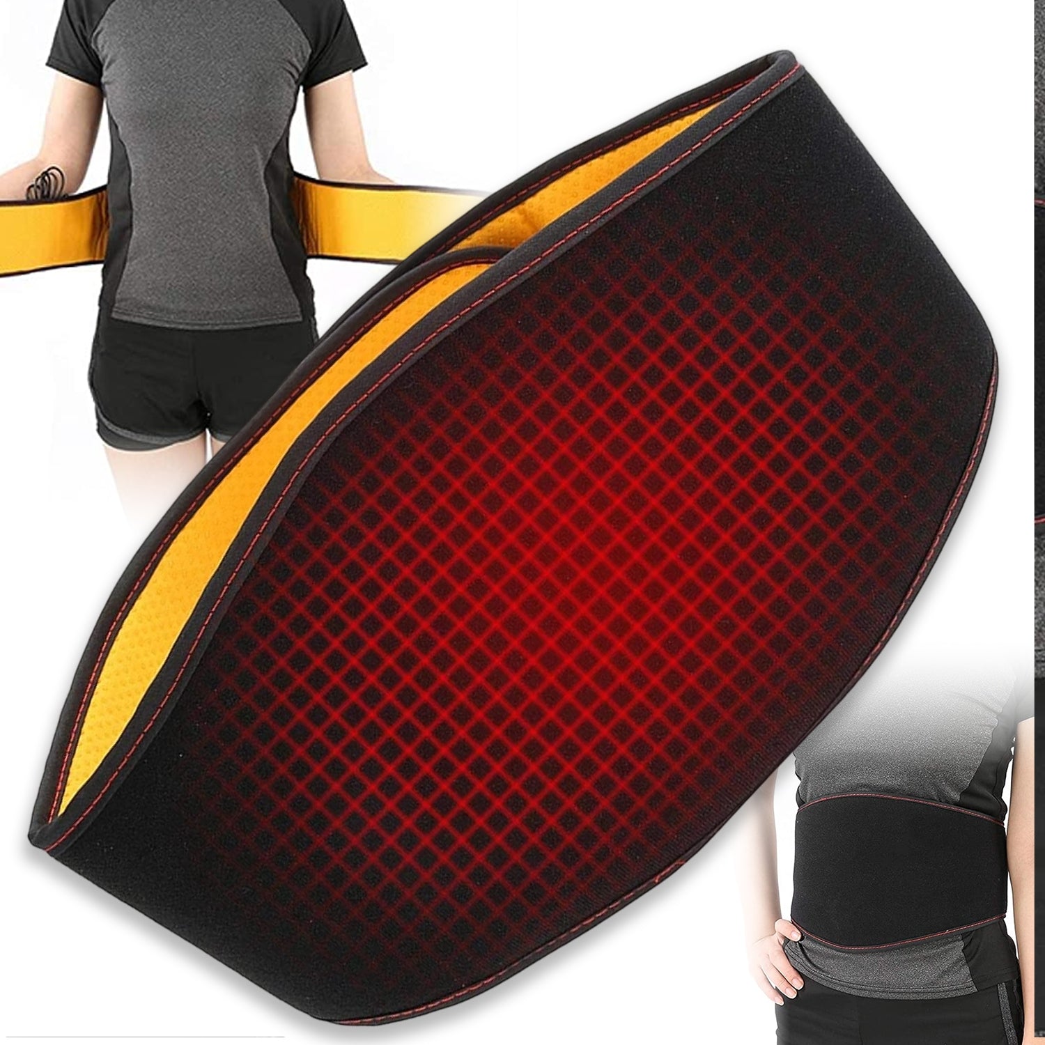 PORTABLE HEATING BELT FOR BACK PAIN LUMBAR ELECTRIC WEARABLE MAT