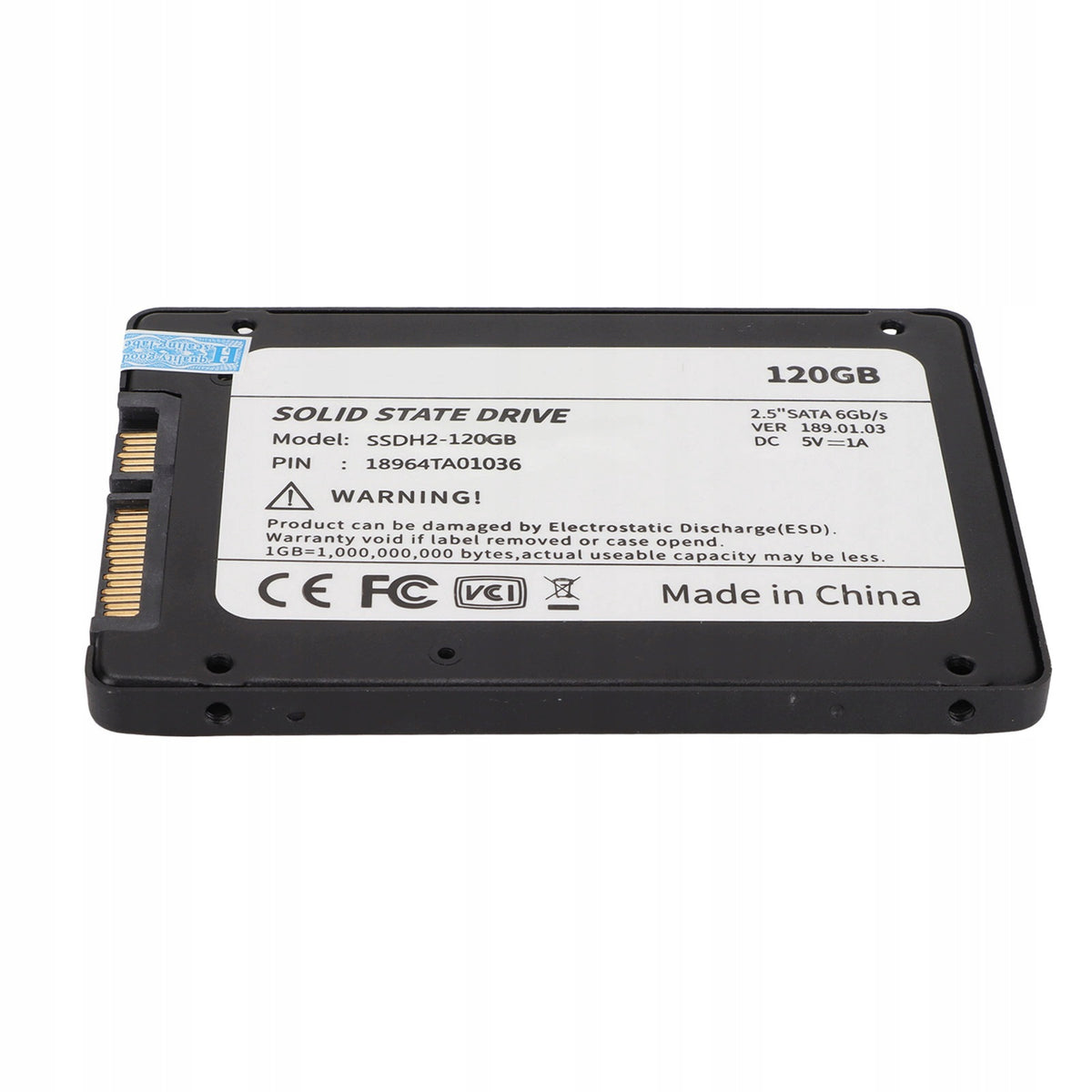 PORTABLE INTERNAL DISK SSD 2.5' SATA III ALUMINIUM BLACK Packaging status original