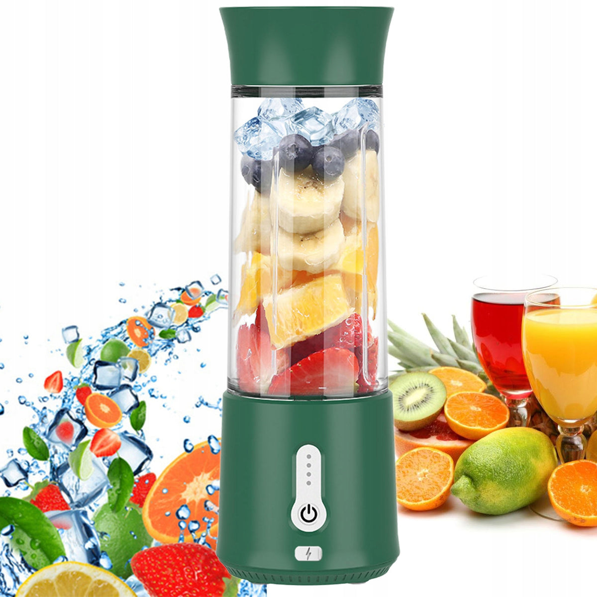 PORTABLE JUICER WIRELESS WITH USB-C CHARGING 500ML GREEN