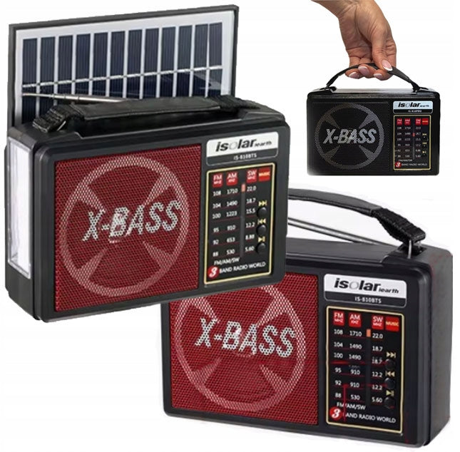 PORTABLE KITCHEN RADIO BUILT-IN BLUETOOTH MICRO SD USB SOLAR PANEL Packaging status original