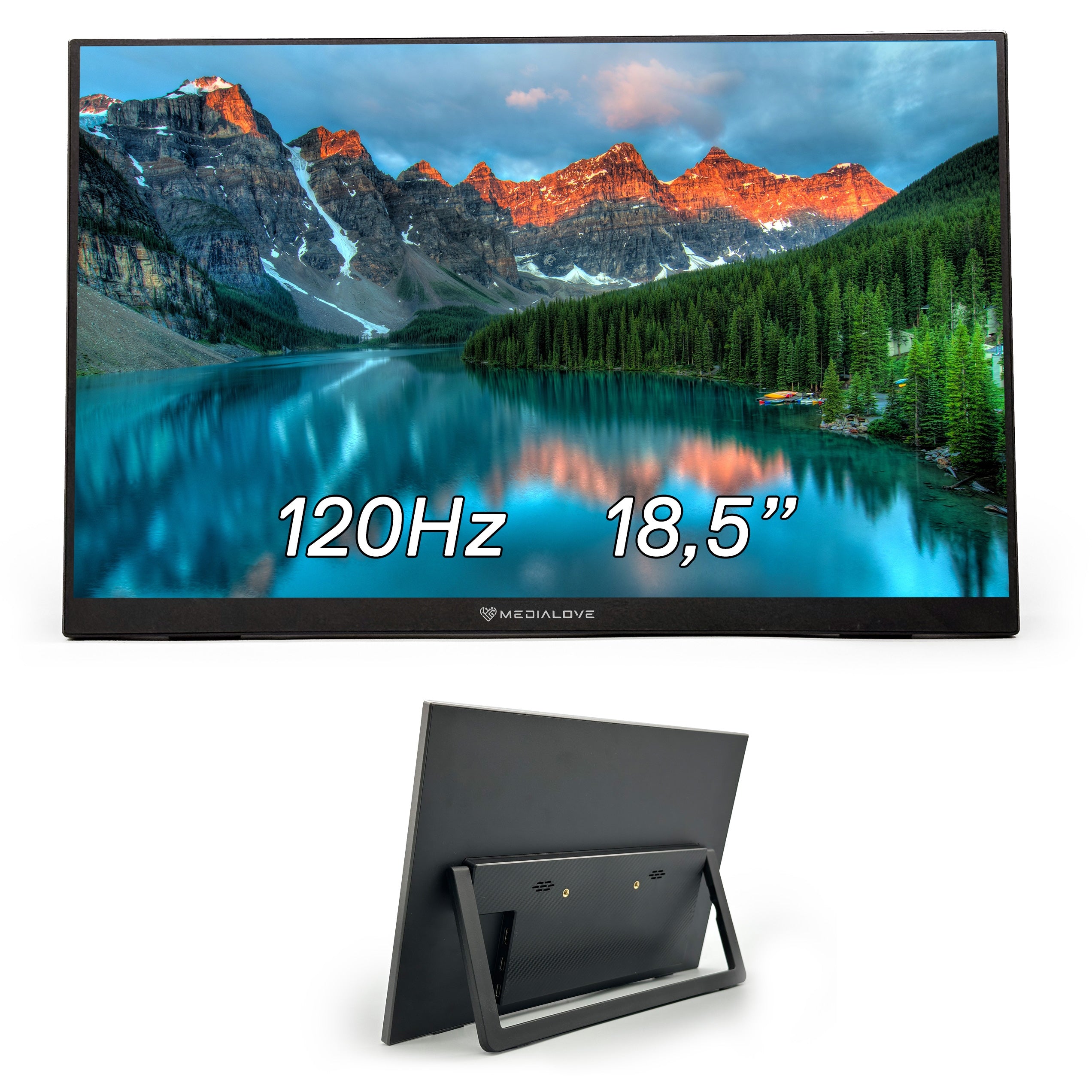 PORTABLE LED LAPTOP PHONE MONITOR 18,5 INCH STABLINY STAND 120Hz